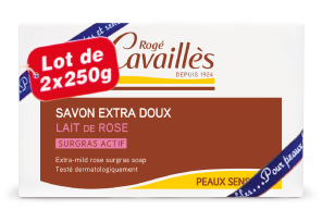 Savon Surgras Extra-doux Lait De Rose 2x250g