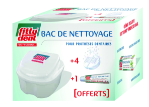 Bac De Nettoyage + Crème Fixative 10g + 4 Comprimés Nettoyants