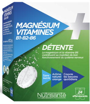 Magnesium + Vitamines B1, B2, B6 24 Comprimés