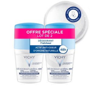 Déodorant Bille Minéral 48h Actif Anti-odeur D'origine Naturelle 2x50ml