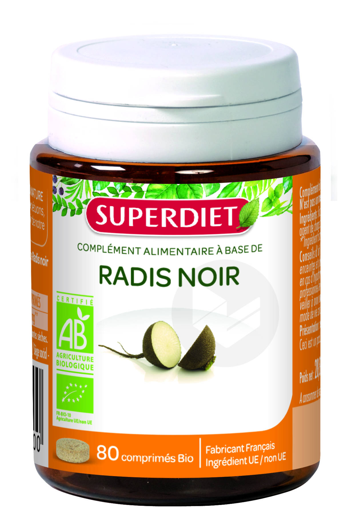 Radis Noir Bio 80 Comprimés