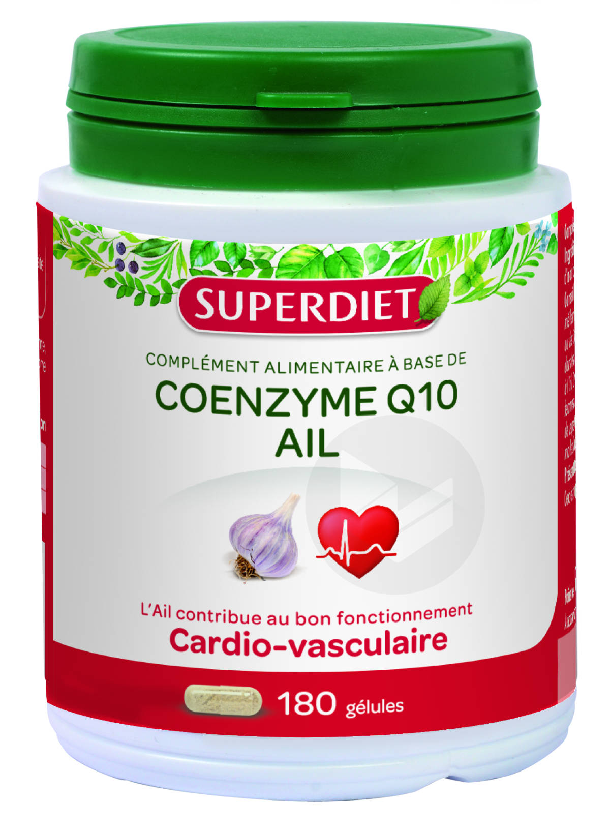Coenzyme Q10 + Ail 180 Gélules