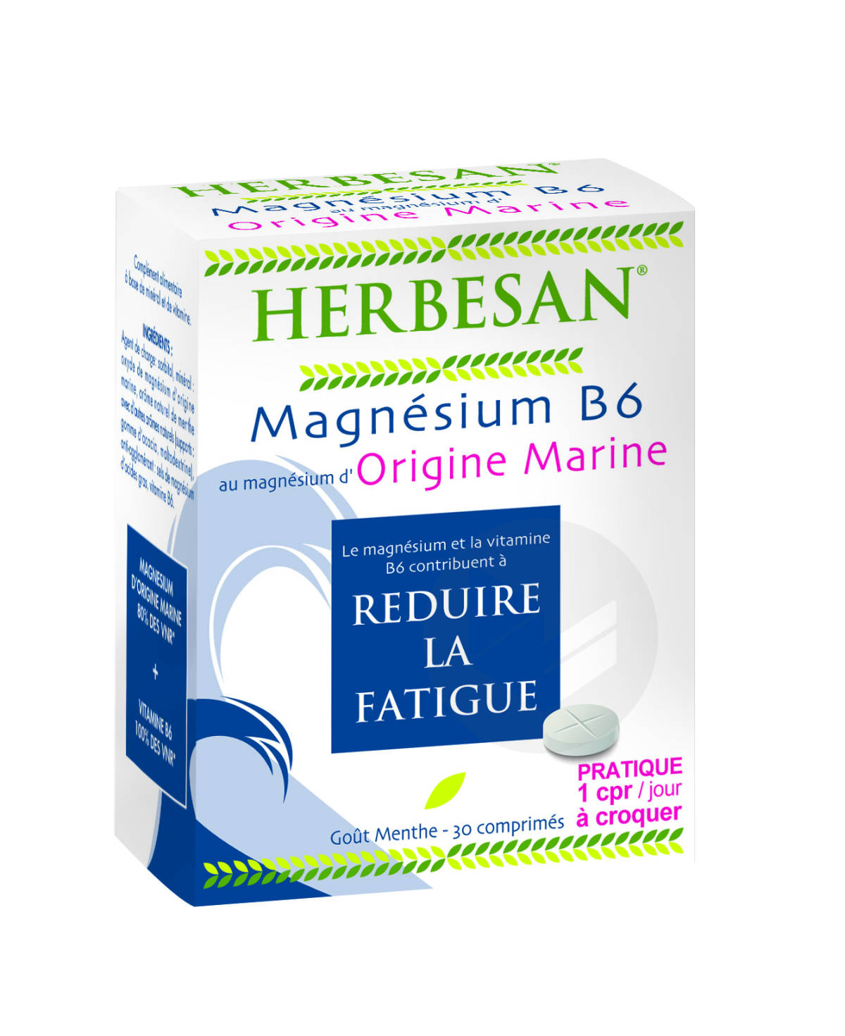 Magnesium Marin B6 30 Comprimés à Croquer