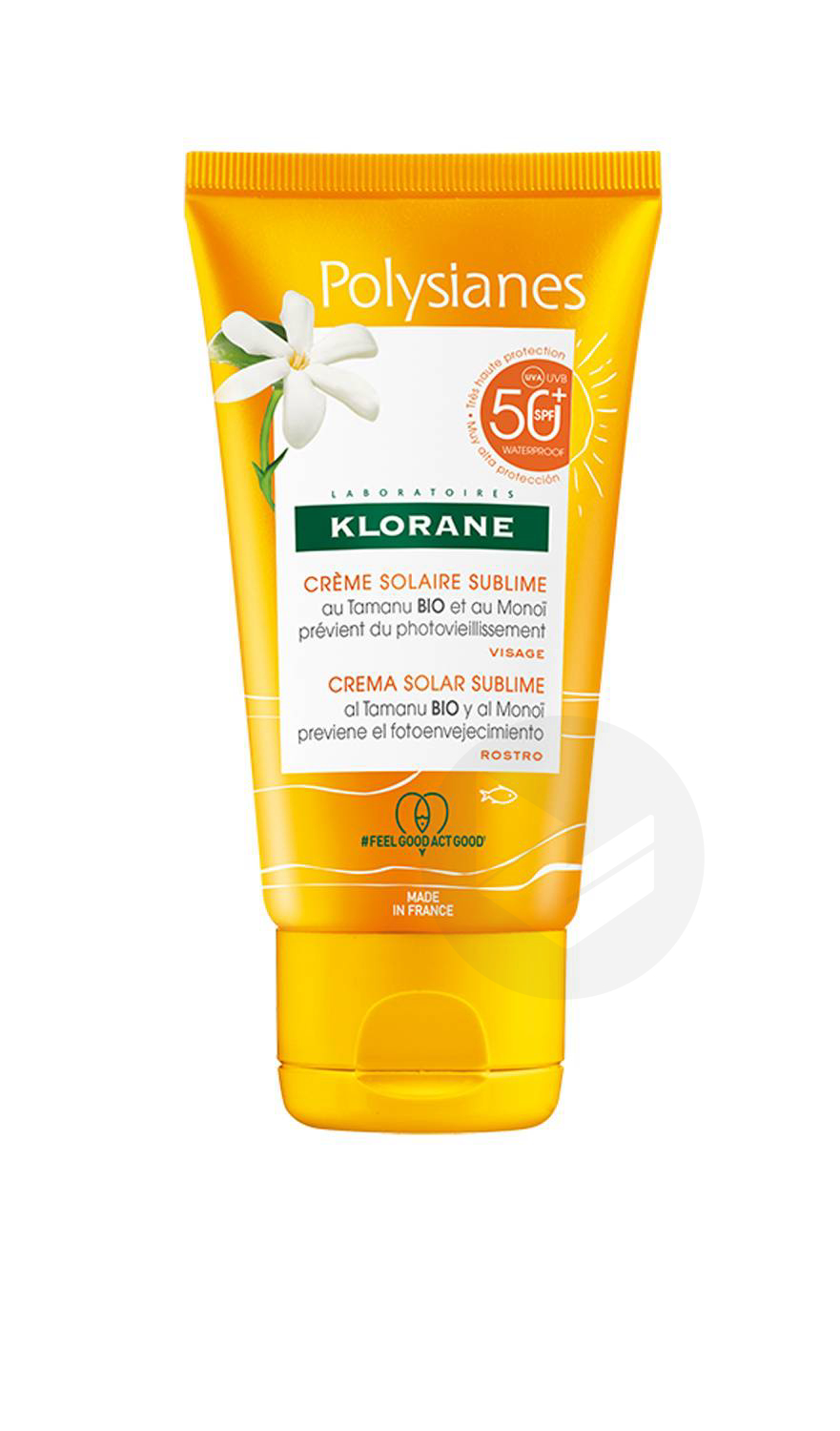 Crème solaire sublime SPF 50 au Tamanu BIO et Monoï 50ml