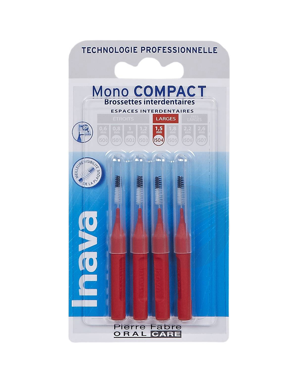 Brossettes Mono-Compact Rouge ISO 4 - 1,5mm x4