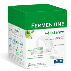 Fermentine Résistance 6 sachets de préparation pour laits fermentés + 6 sachets de ferments