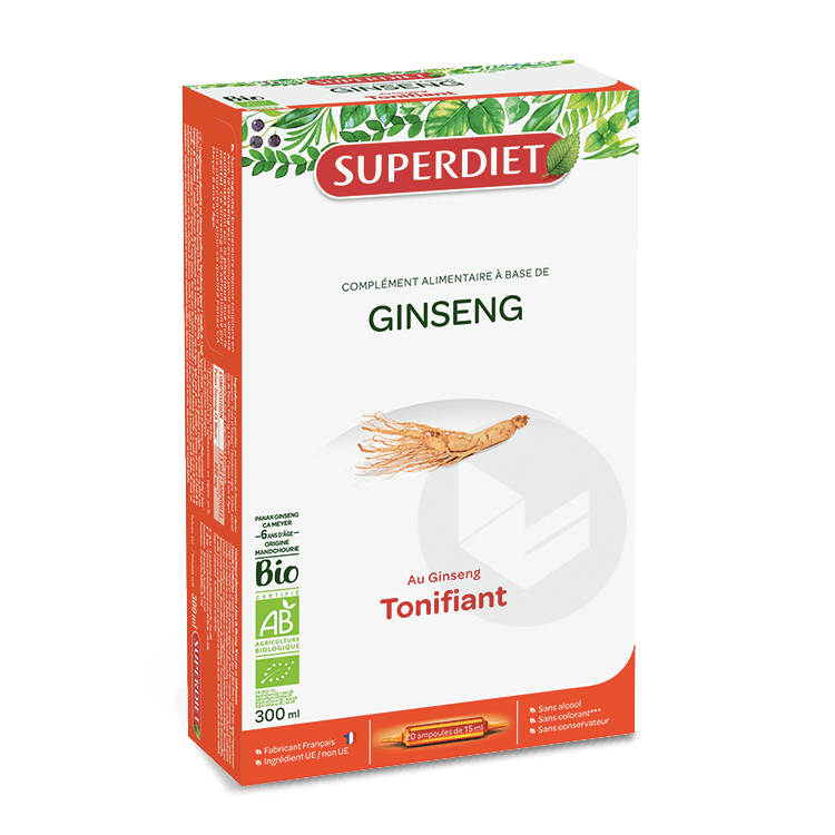 Ginseng Bio 20 Ampoules De 15ml