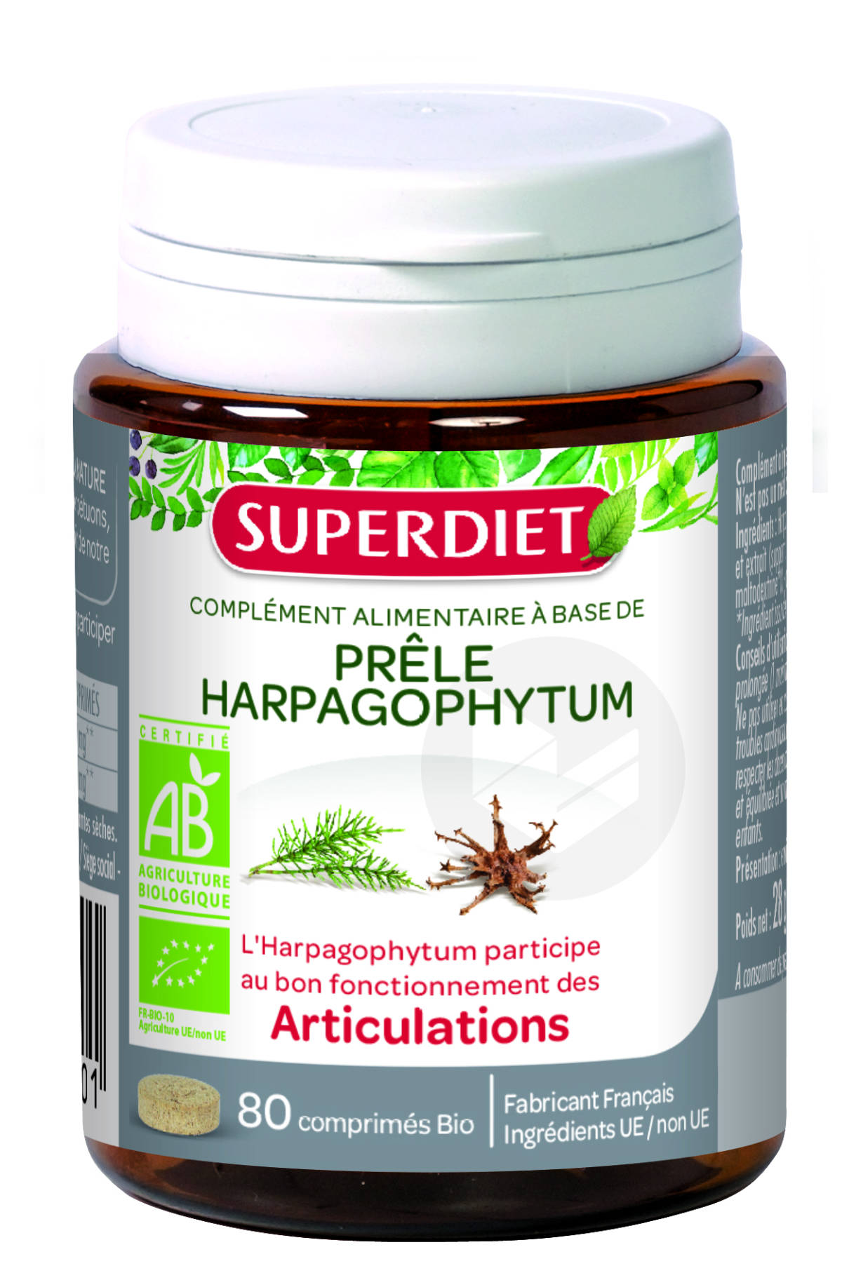 Prêle Harpagophytum Bio 80 Comprimés