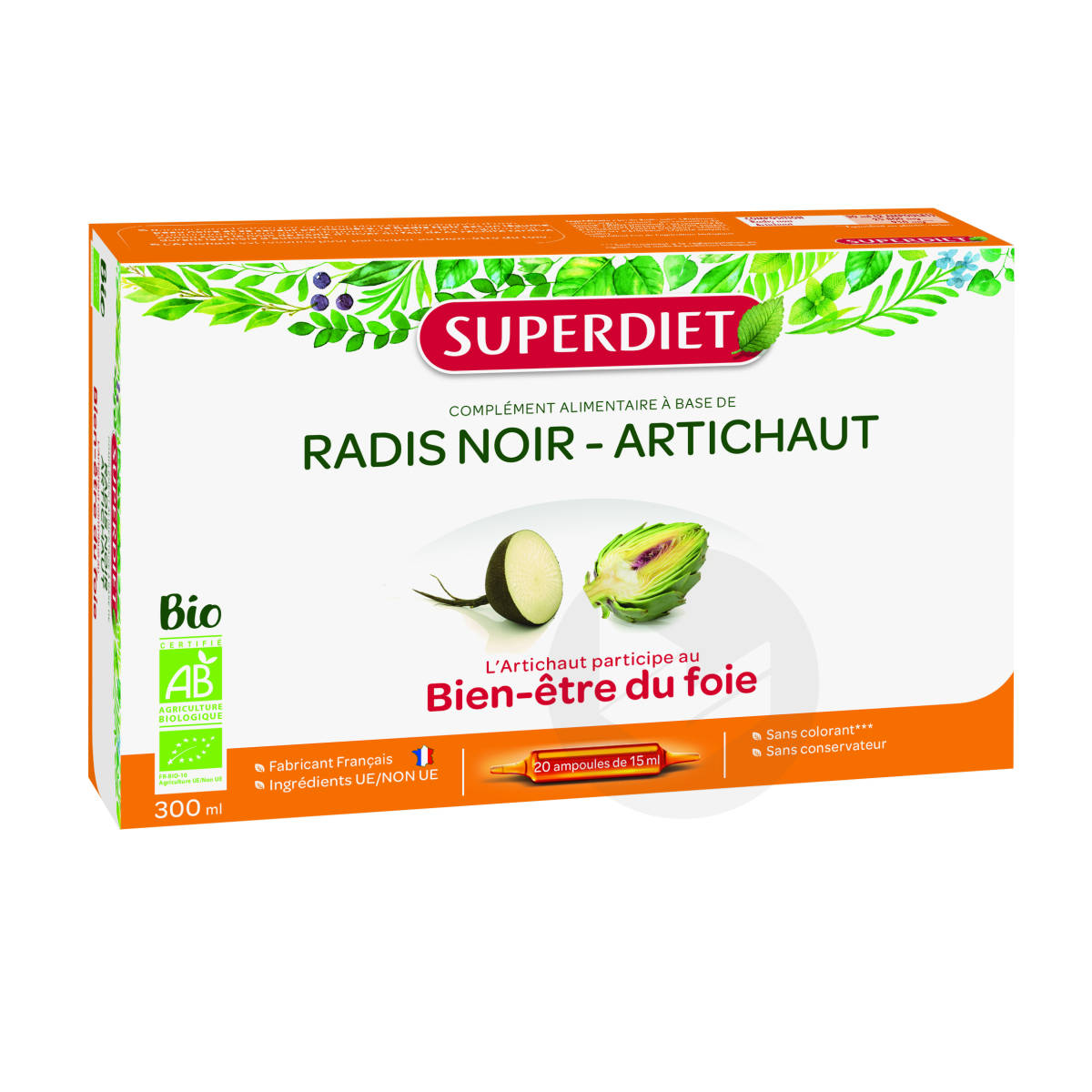 Radis Noir Artichaut Bio 20 Ampoules De 15ml
