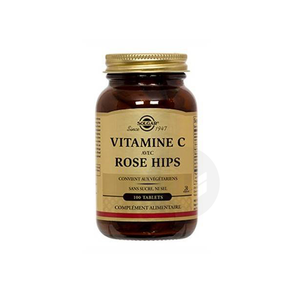 Vitamine C 500mg Rose Hips 100 comprimés