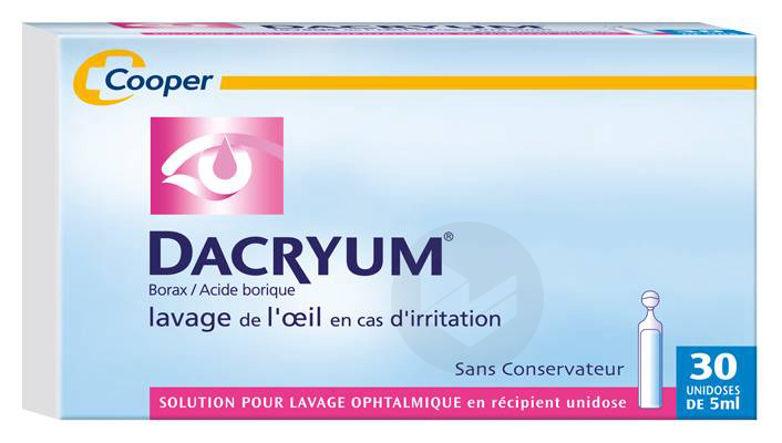 DACRYUM Solution pour lavage ophtalmique en récipient unidose (30récipients unidose de 5ml)