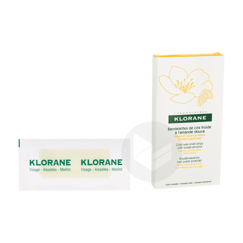 Bandelettes de cire froide à l'Amande douce x6