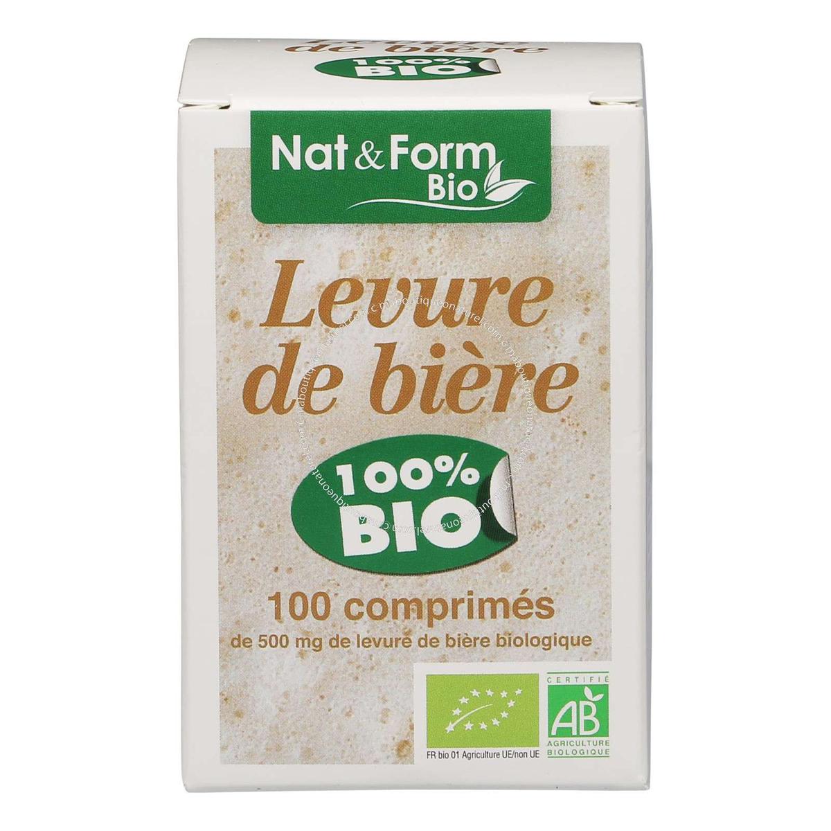 NAT&FORM EXPERT Levure de bière Bio Cpr B/100