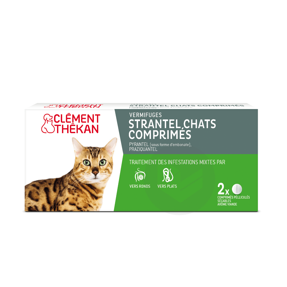 Strantel Chats Vermifuges 2 Comprimés