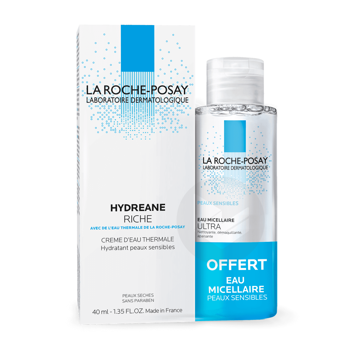 Hydreane Crème hydratante riche + Eau micellaire offerte