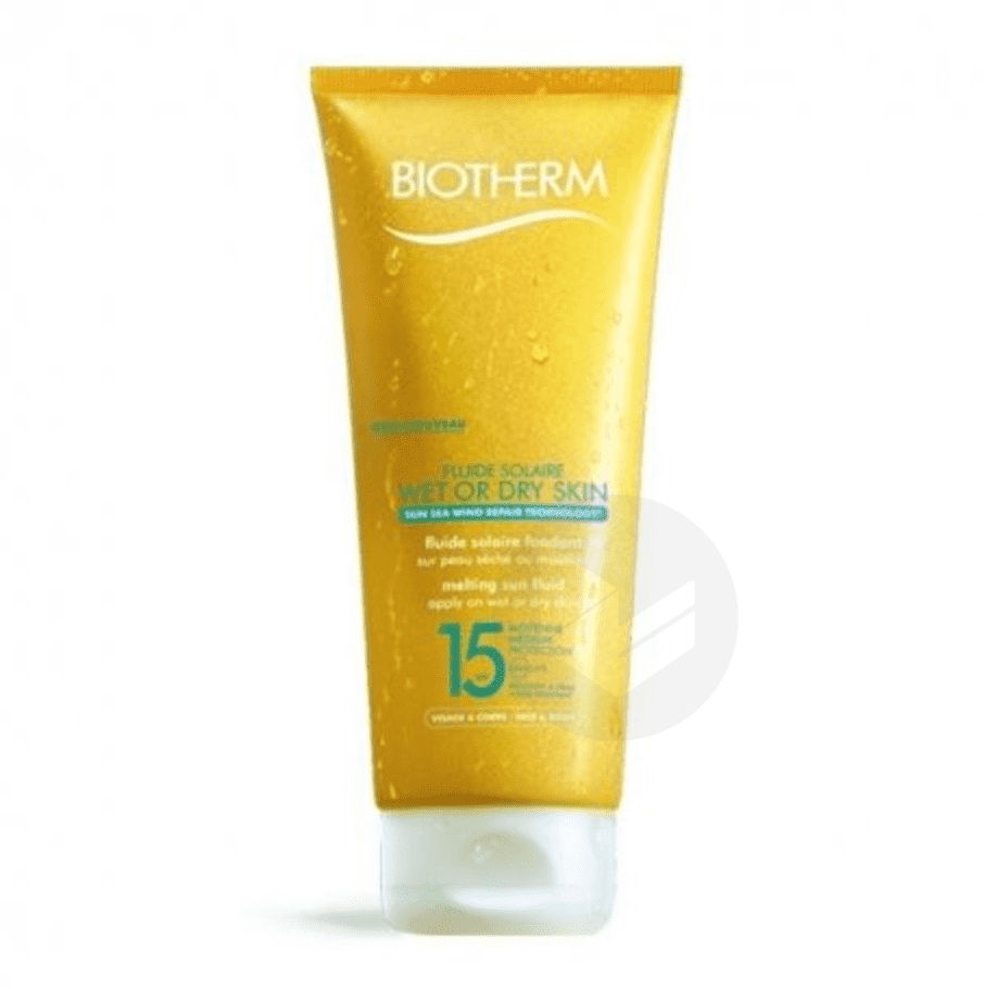 Fluide Solaire Wet or Dry Skin SPF15 200ml