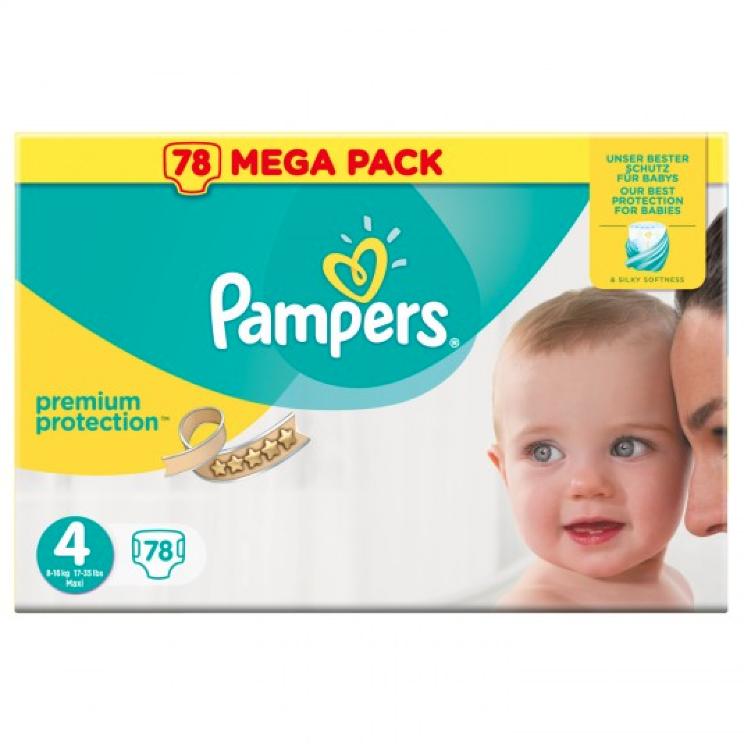 PAMPERS NEW BABY PREMIUM Couche protection T4 8-16kg Paq/78