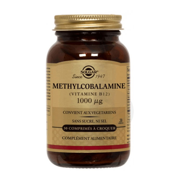 Méthylcobalamine (Vitamine B12) 1000 µg 30 Comprimés à Croquer