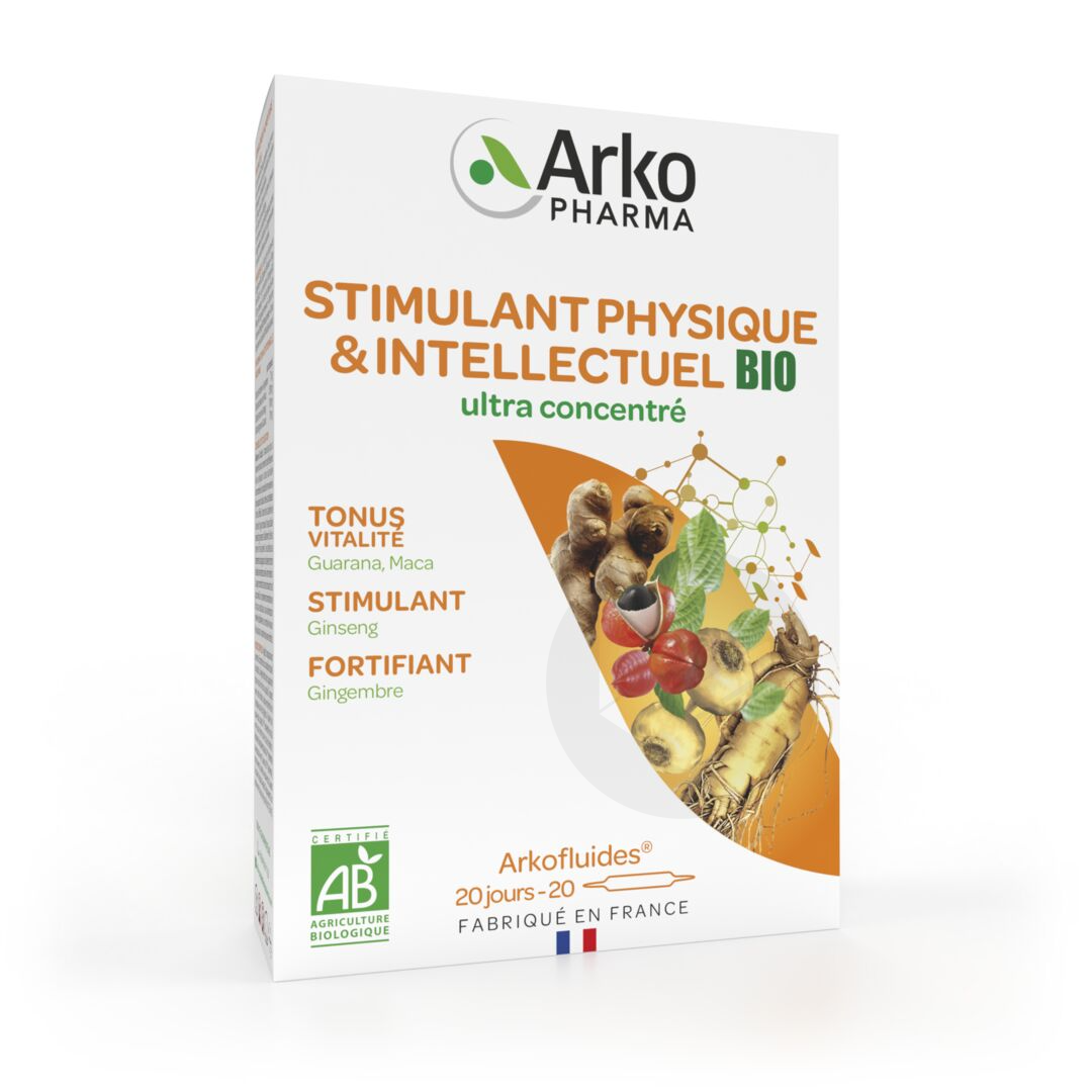 Arkofluides BIO Stimulant Physique et intellectuel 20 ampoules