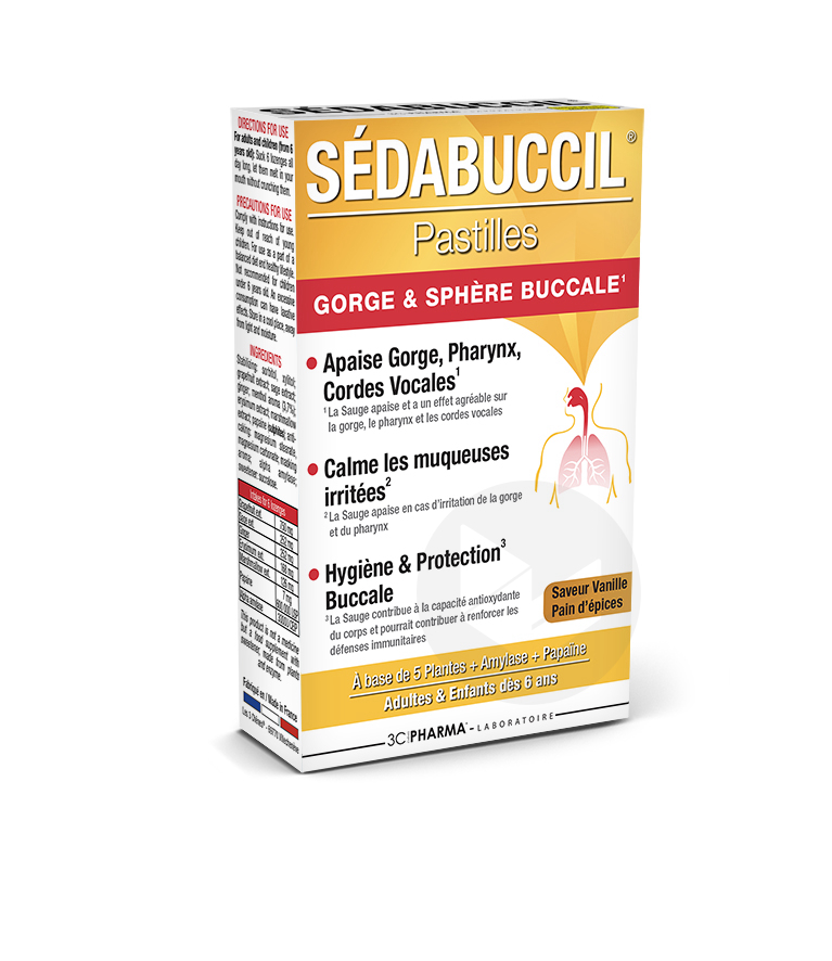 Sedabuccil Vanille Pain D'épices 30 pastilles