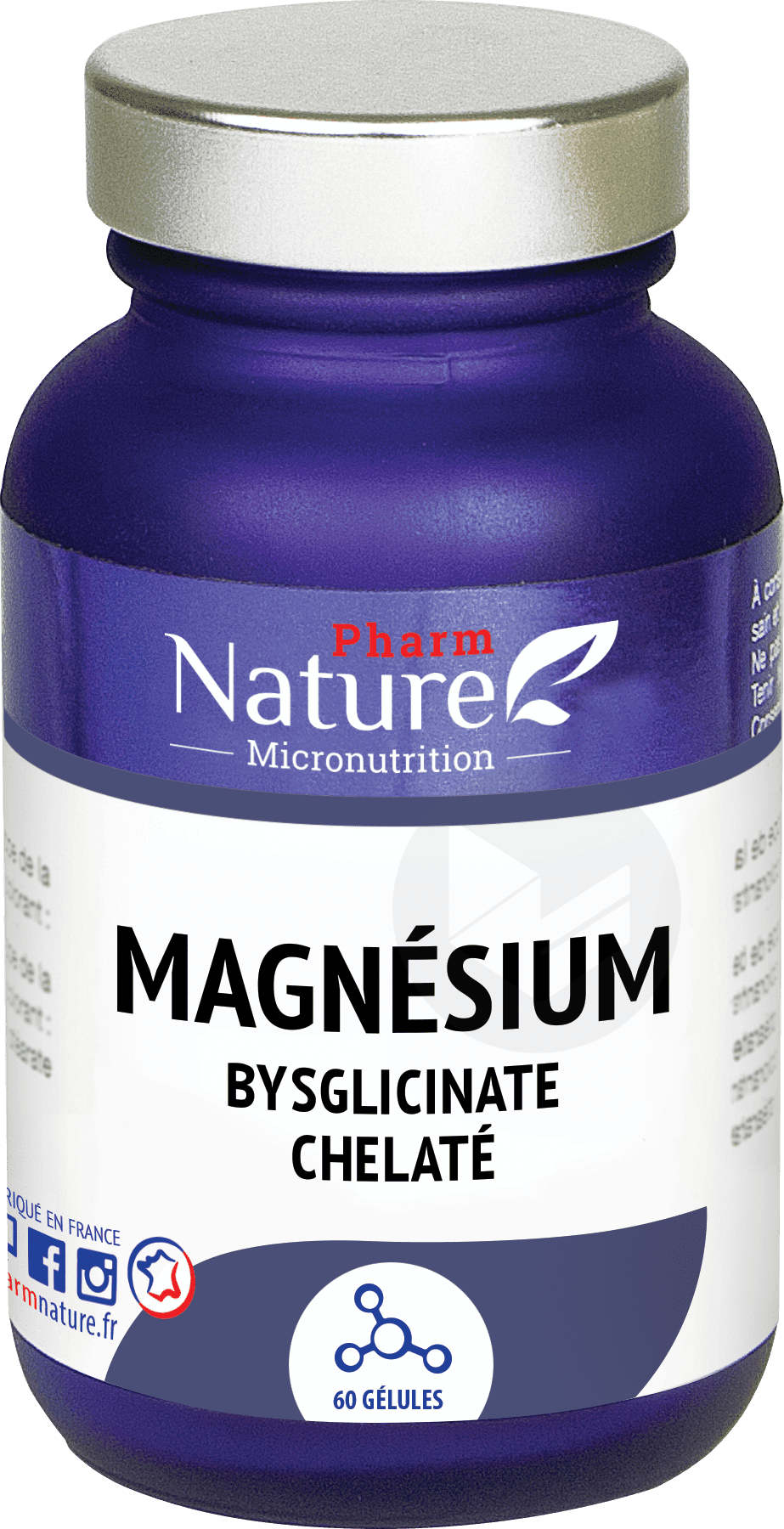 Magnésium Bisglycinate Chélaté 60 Gélules