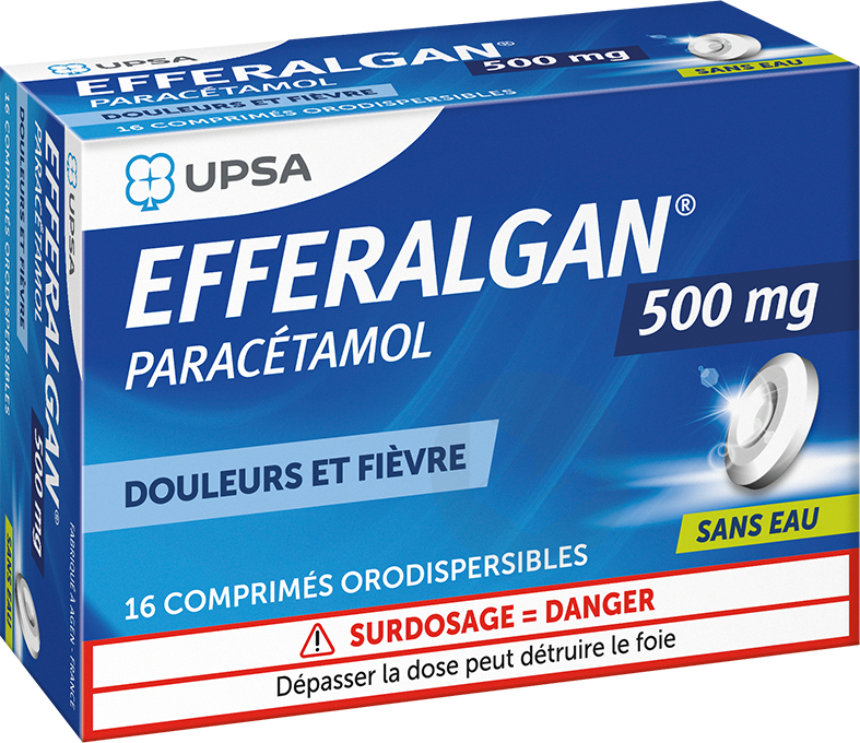 EFFERALGAN 500 mg Comprimé orodispersible (2 tubes de 8)