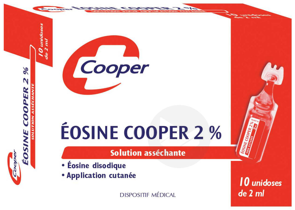 EOSINE COOPER 2 % Solution pour application locale (10récipients unidose de 2ml)