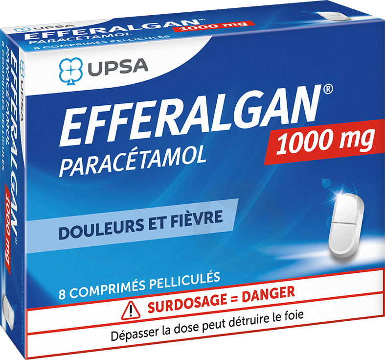 EFFERALGAN 1000 mg Comprimé pelliculé (Plaquette de 8)
