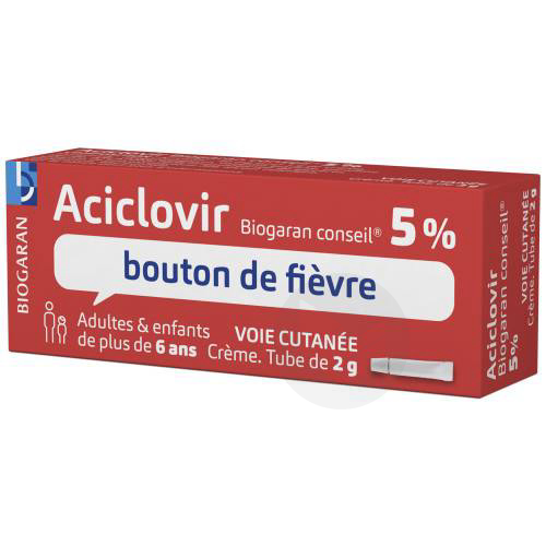 ACICLOVIR BIOGARAN CONSEIL 5 % Crème (Tube de 2g)