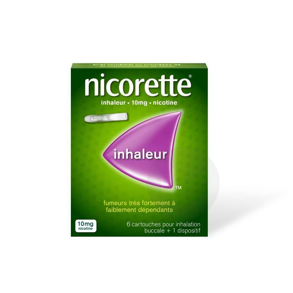 NICORETTE INHALEUR 10mg Cartouche inhalation buccale (Boîte de 6 avec étui)