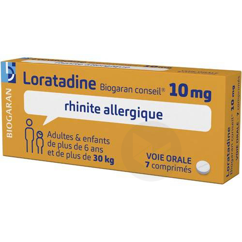 LORATADINE BIOGARAN CONSEIL 10 mg Comprimé (Plaquette de 7)