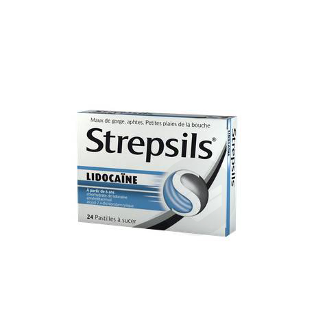 STREPSILS lidocaïne Pastille (Plaquette de 24)