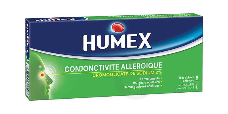 HUMEX 2 % Collyre en solution conjonctivite allergique en récipient unidose (2 sachets de 5 unidoses)